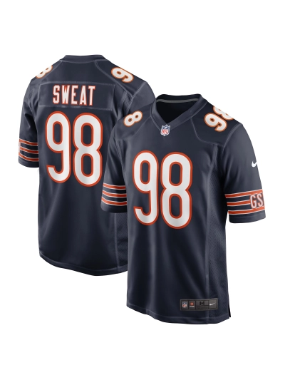 Men's Chicago Bears Montez Sweat Nike Navy Game Jersey 01