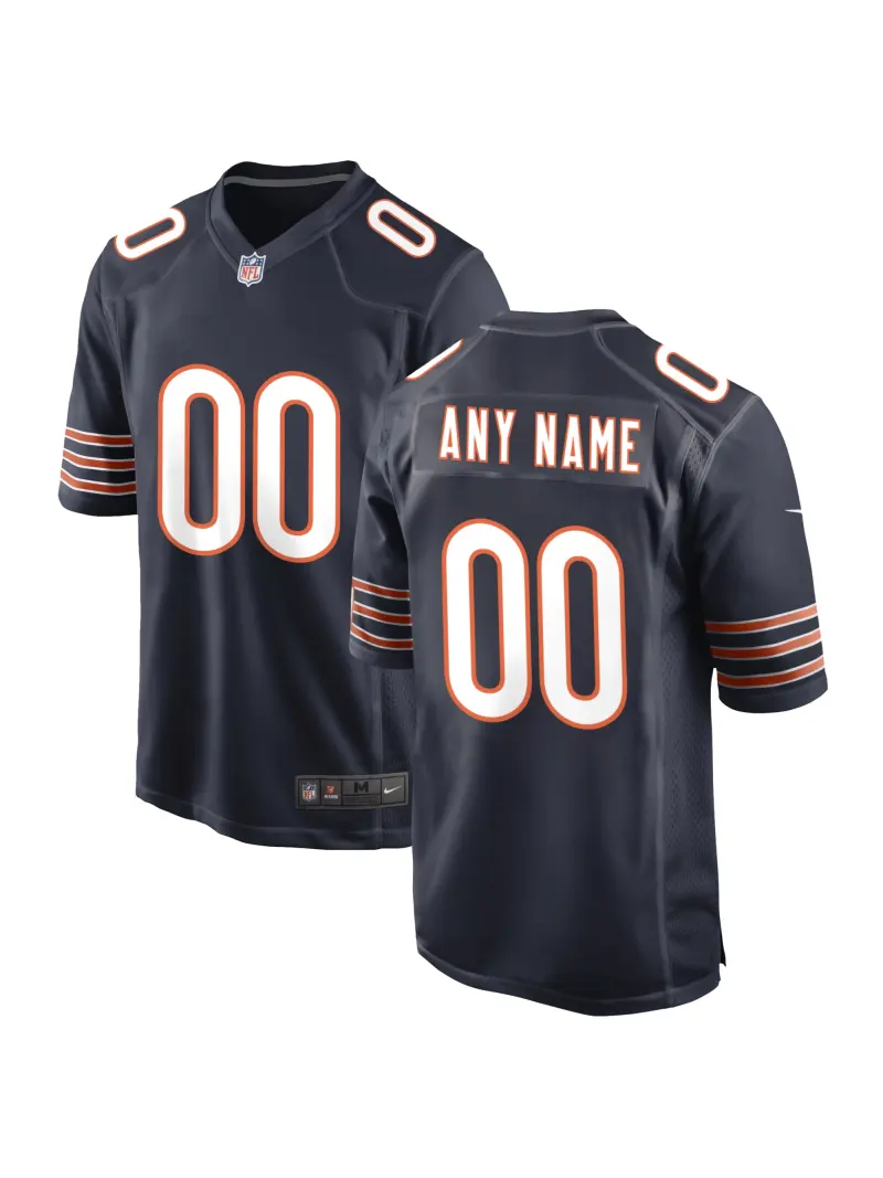 Men's Chicago Bears Nike Navy Custom Game Jersey