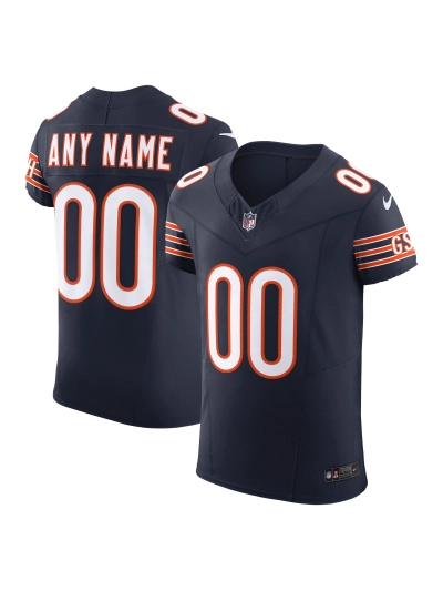 Men's Chicago Bears Nike Navy Vapor F.U.S.E. Elite Custom Jersey 01