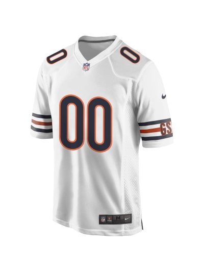 Men's Chicago Bears Nike White Custom Game Jersey 02