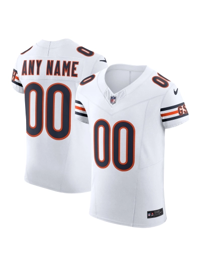Men's Chicago Bears Nike White Vapor F.U.S.E. Elite Custom Jersey 01