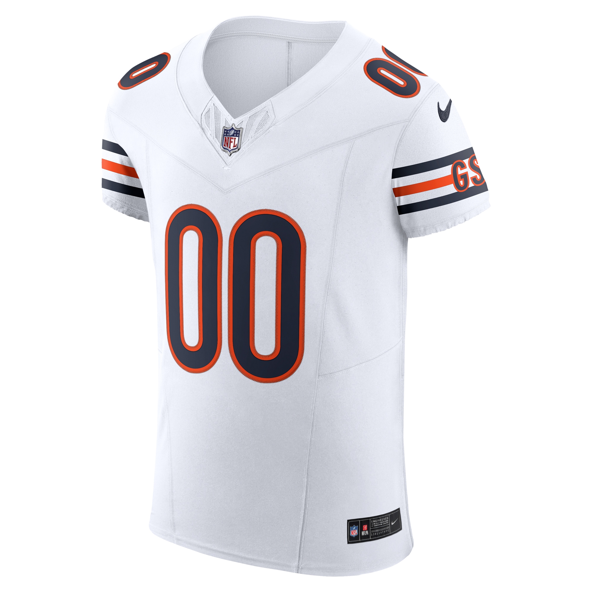 Men's Chicago Bears Nike White Vapor F.U.S.E. Elite Custom Jersey