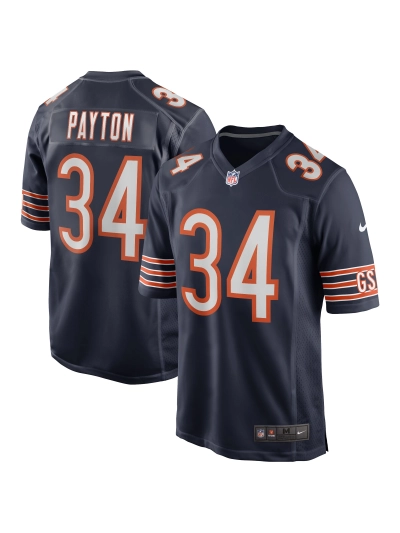 Men's Chicago Bears Walter Payton Nike Navy Game Retired Player Jersey 01