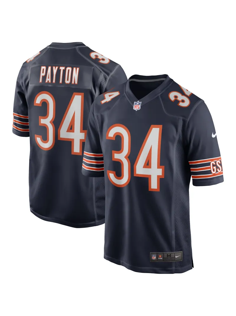 Men's Chicago Bears Walter Payton Nike Navy Game Retired Player Jersey