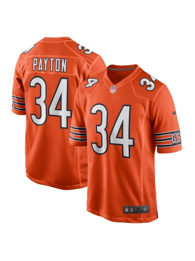 Men's Chicago Bears Walter Payton Nike Orange Retired Player Jersey 01