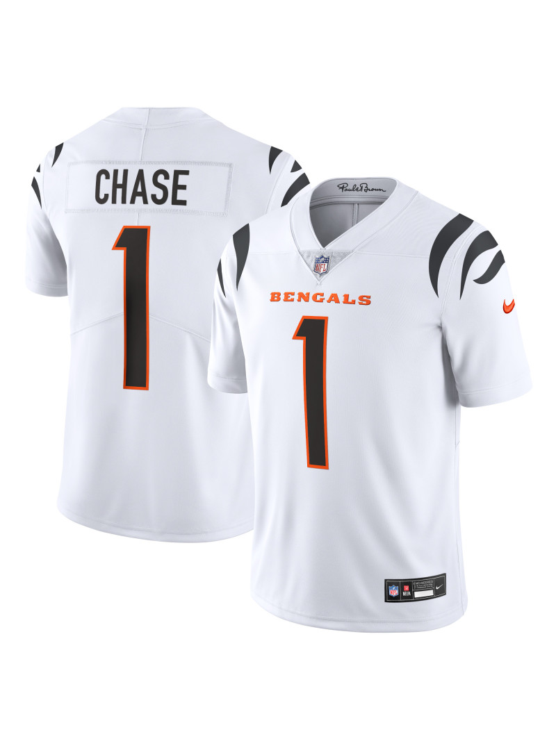 Men's Cincinnati Bengals Ja'Marr Chase Nike White Vapor Untouchable Limited Jersey