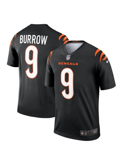 Men's Cincinnati Bengals Joe Burrow Nike Black Legend Jersey 01
