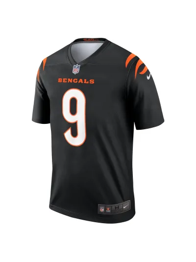 Men's Cincinnati Bengals Joe Burrow Nike Black Legend Jersey 02