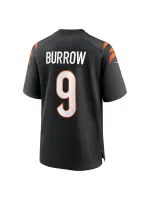 Men's Cincinnati Bengals Joe Burrow Nike Black Player Game Jersey