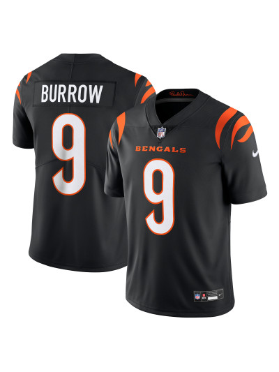 Men's Cincinnati Bengals Joe Burrow Nike Black Vapor Untouchable Limited Jersey 01