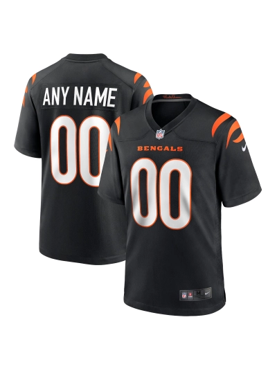 Men's Cincinnati Bengals Nike Black Game Custom Jersey 01