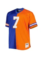 Men's Denver Broncos John Elway Mitchell & Ness Royal/Orange 1990 Split Legacy Replica Jersey