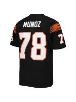 Men's Cincinnati Bengals Anthony Muñoz Mitchell & Ness Black Authentic Throwback Retired Player Jersey