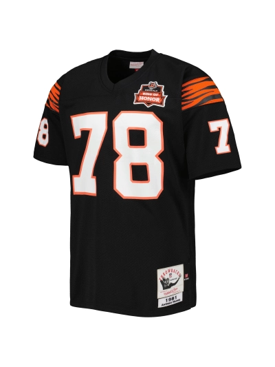 Men's Cincinnati Bengals Anthony Muñoz Mitchell & Ness Black Authentic Throwback Retired Player Jersey 02
