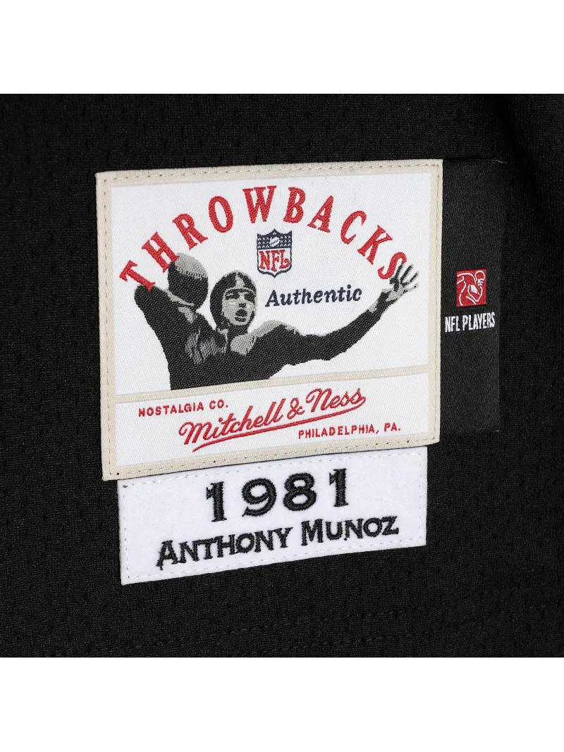Men's Cincinnati Bengals Anthony Muñoz Mitchell & Ness Black Authentic Throwback Retired Player Jersey