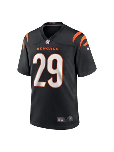 Men's Cincinnati Bengals Cam Taylor-Britt Nike Black Game Player Jersey 02