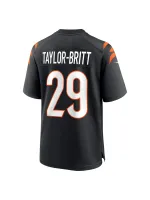 Men's Cincinnati Bengals Cam Taylor-Britt Nike Black Game Player Jersey