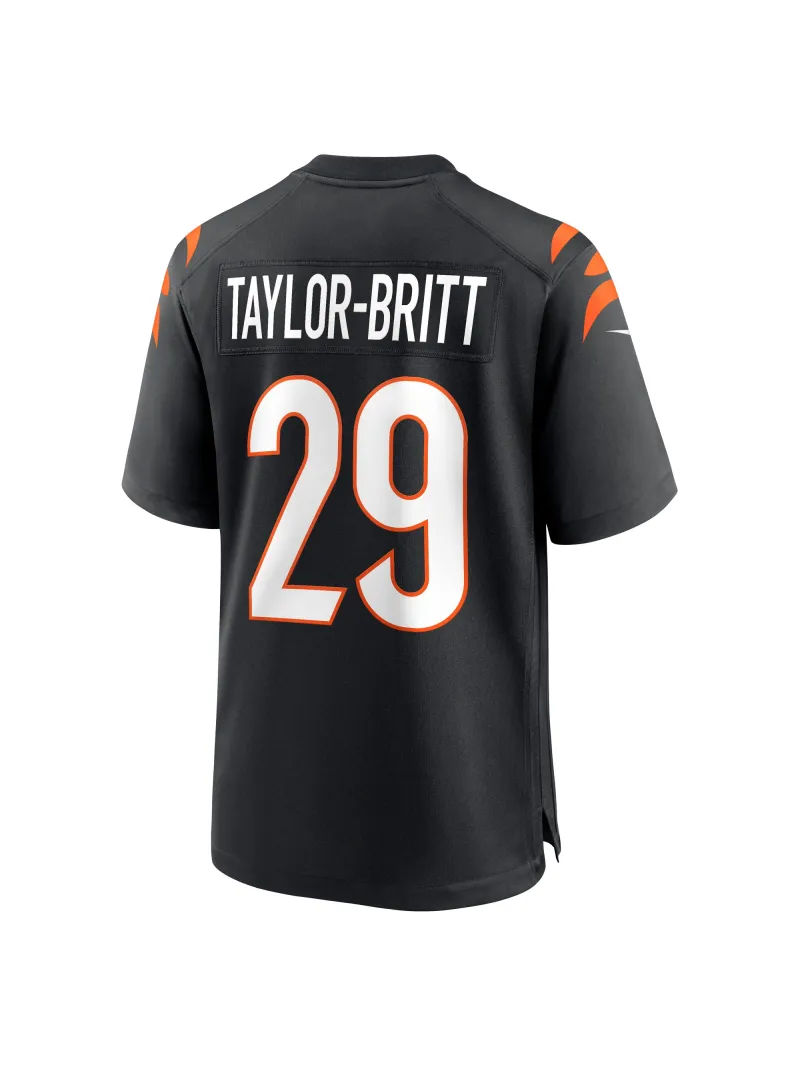 Men's Cincinnati Bengals Cam Taylor-Britt Nike Black Game Player Jersey