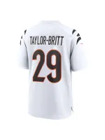 Men's Cincinnati Bengals Cam Taylor-Britt Nike White Game Jersey