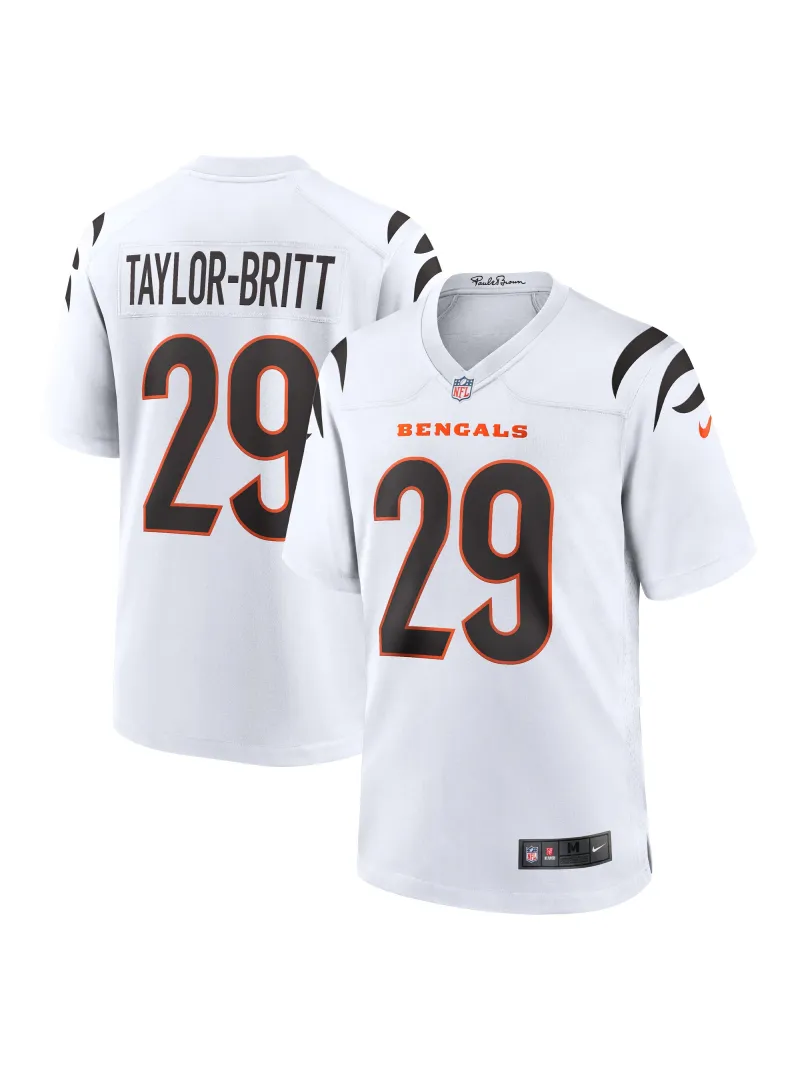 Men's Cincinnati Bengals Cam Taylor-Britt Nike White Game Jersey
