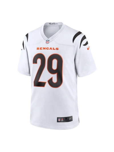Men's Cincinnati Bengals Cam Taylor-Britt Nike White Game Jersey 02