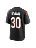 Men's Cincinnati Bengals Chase Brown Nike Black Team Game Jersey