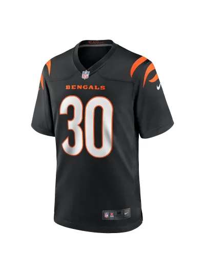 Men's Cincinnati Bengals Chase Brown Nike Black Team Game Jersey 02