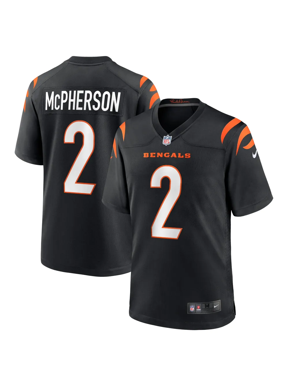Men's Cincinnati Bengals Evan McPherson Nike Black Game Jersey