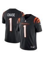 Men's Cincinnati Bengals Ja'Marr Chase Nike Black Vapor Untouchable Limited Jersey