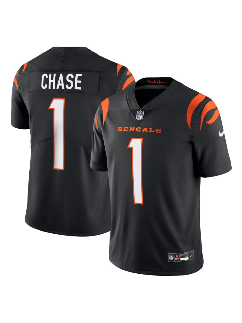 Men's Cincinnati Bengals Ja'Marr Chase Nike Black Vapor Untouchable Limited Jersey