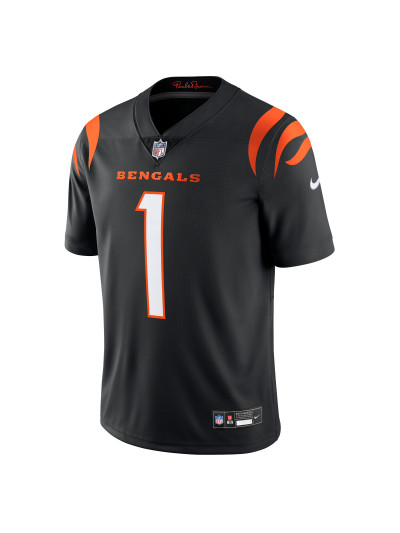 Men's Cincinnati Bengals Ja'Marr Chase Nike Black Vapor Untouchable Limited Jersey 02