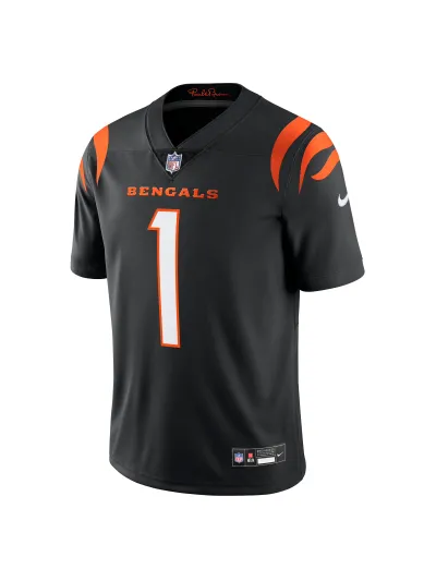 Men's Cincinnati Bengals Ja'Marr Chase Nike Black Vapor Untouchable Limited Jersey 02