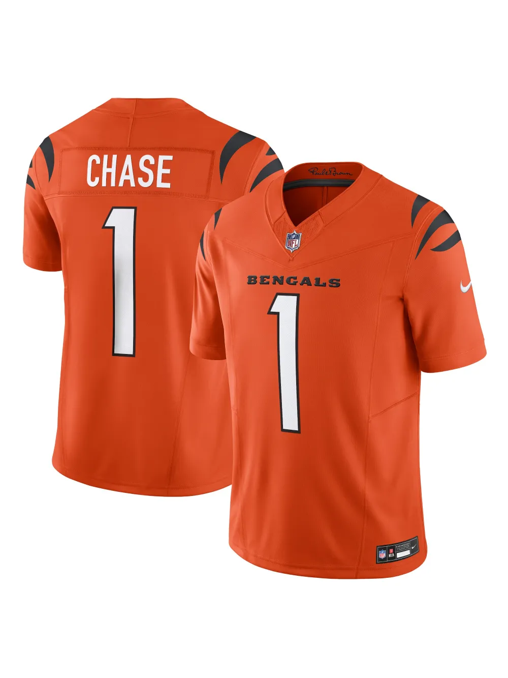 Men's Cincinnati Bengals Ja'Marr Chase Nike Orange Vapor F.U.S.E. Limited Jersey