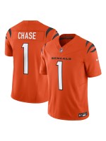 Men's Cincinnati Bengals Ja'Marr Chase Nike Orange Vapor F.U.S.E. Limited Jersey