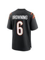 Men's Cincinnati Bengals Jake Browning Nike Black Game Jersey