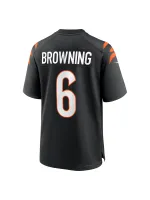 Men's Cincinnati Bengals Jake Browning Nike Black Game Jersey