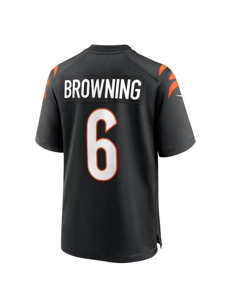 Men's Cincinnati Bengals Jake Browning Nike Black Game Jersey