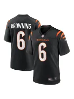 Men's Cincinnati Bengals Jake Browning Nike Black Game Jersey