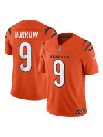 Men's Cincinnati Bengals Joe Burrow Nike Orange Vapor F.U.S.E. Limited Jersey