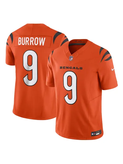 Men's Cincinnati Bengals Joe Burrow Nike Orange Vapor F.U.S.E. Limited Jersey 01