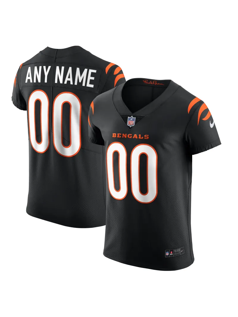 Men's Cincinnati Bengals Nike Black Vapor Elite Custom Jersey
