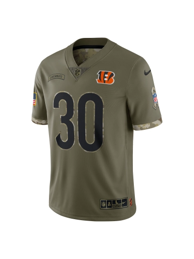 Men's Cincinnati Bengals Nike Olive 2022 Salute To Service Limited Jersey 02