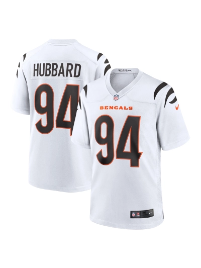 Men's Cincinnati Bengals Sam Hubbard Nike White Game Jersey 01