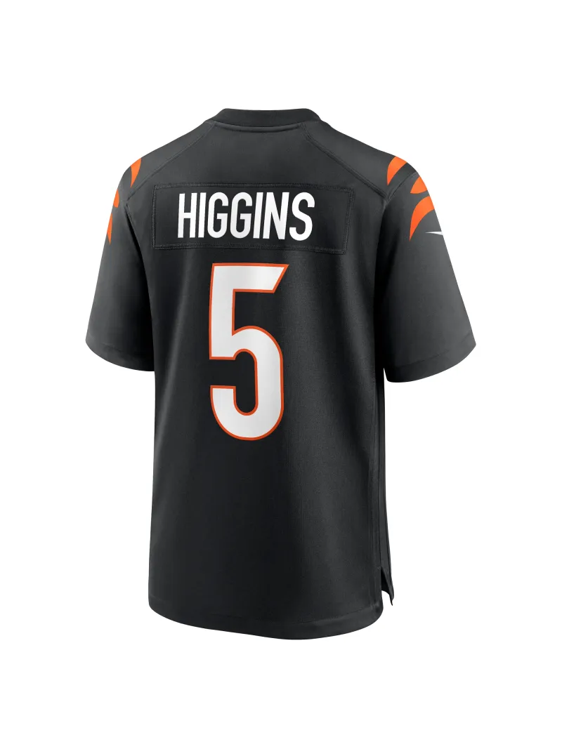 Men's Cincinnati Bengals Tee Higgins Nike Black Game Player Jersey