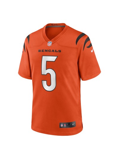 Men's Cincinnati Bengals Tee Higgins Nike Orange Alternate Game Player Jersey 02