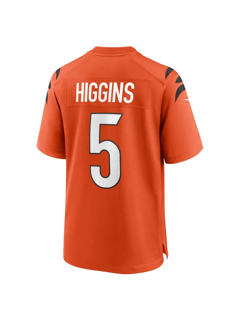 Men's Cincinnati Bengals Tee Higgins Nike Orange Alternate Game Player Jersey