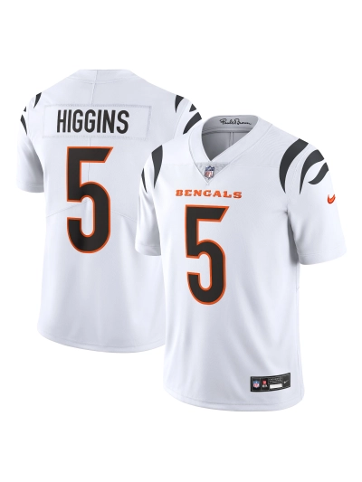 Men's Cincinnati Bengals Tee Higgins Nike White Vapor Untouchable Limited Jersey 01