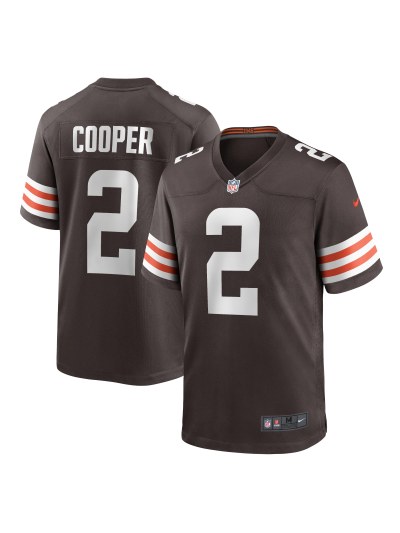 Men's Cleveland Browns Amari Cooper Nike Brown Player Game Jersey 01