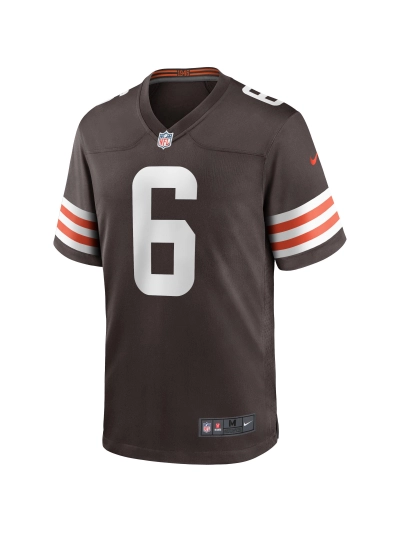 Men's Cleveland Browns Baker Mayfield Nike Brown Game Player Jersey 02
