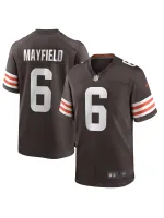 Men's Cleveland Browns Baker Mayfield Nike Brown Game Player Jersey